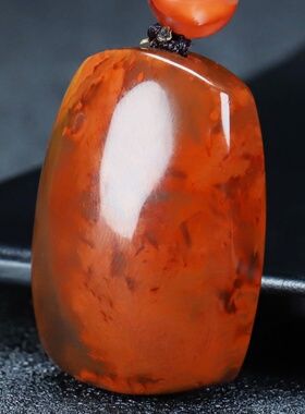 蝶逸凉山原石平安挂件南红玛瑙