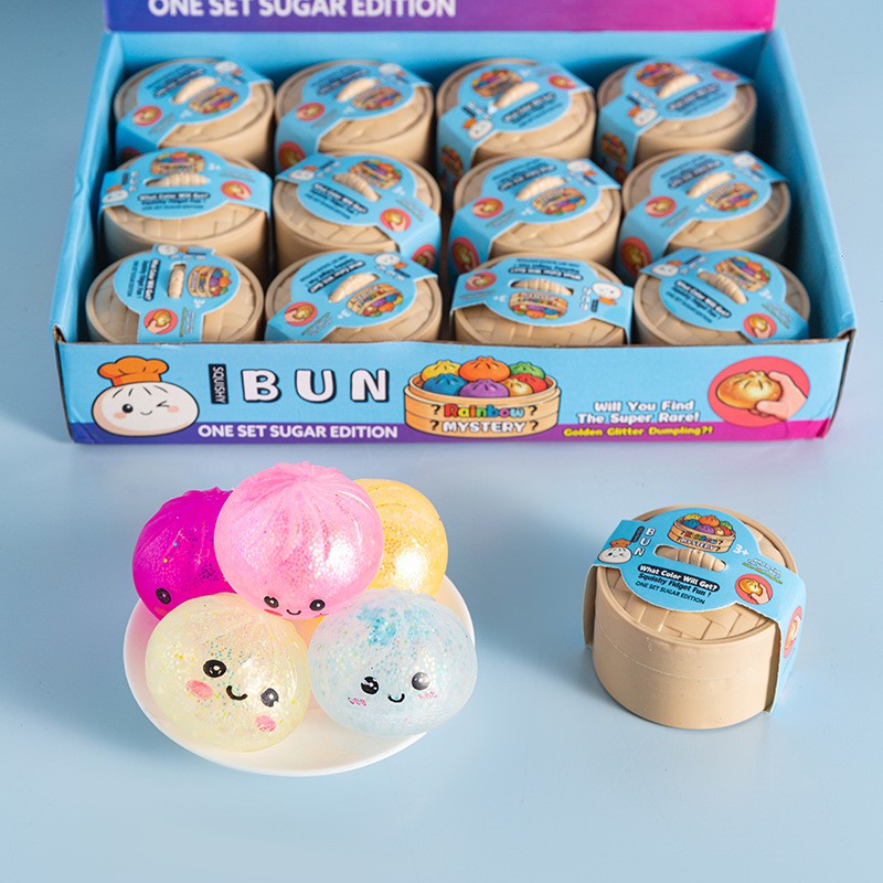 Unzip gold powder buns steamer color box simulation buns