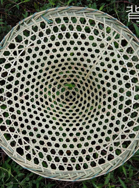 头层青竹皮缕空竹斗笠舞台竹帽子