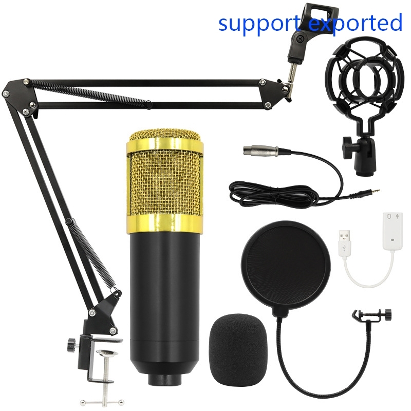 Bm800 condenser microphone+ V8 sound card computer recordin-图3