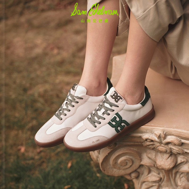 虞书欣宋佳同款SAM EDELMAN山姆爱德曼小白鞋红色德训休闲鞋TENNY,淘宝优惠券,粉丝福利购,淘宝优惠卷
