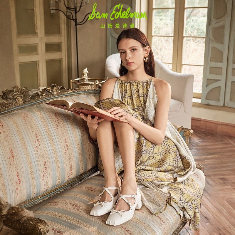 SAM EDELMAN山姆爱德曼春软皮平底方头芭蕾舞玛丽珍系列单鞋,淘宝优惠券,粉丝福利购,淘宝优惠卷