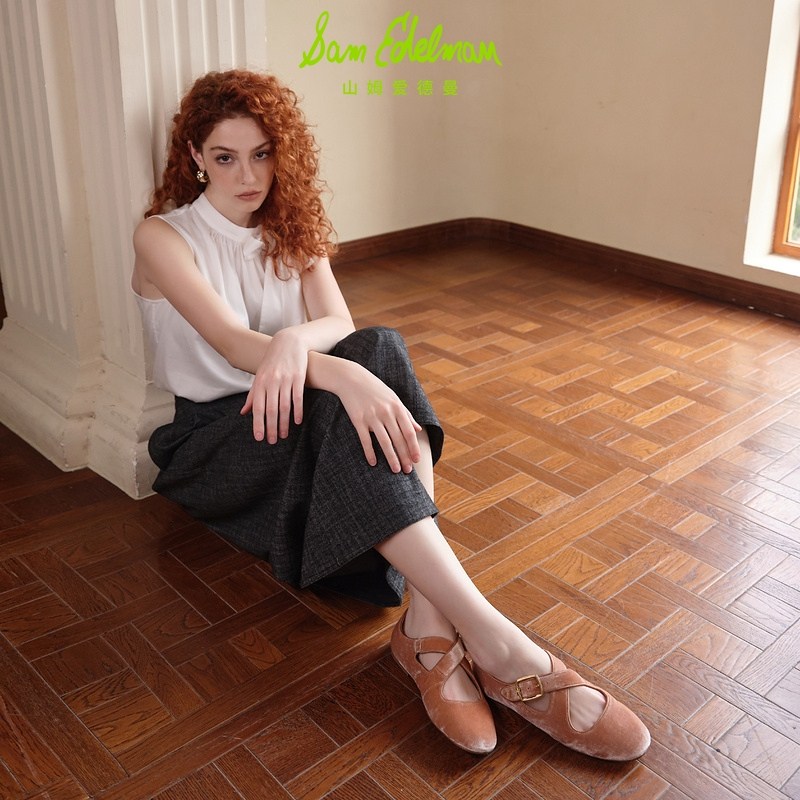 SAM EDELMAN山姆爱德曼春软皮平底方头芭蕾舞玛丽珍系列单鞋,淘宝优惠券,粉丝福利购,淘宝优惠卷