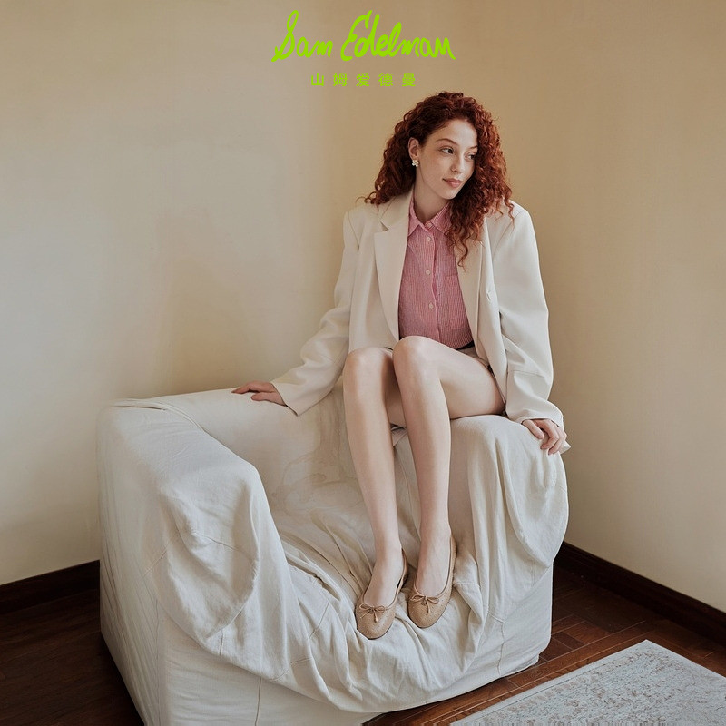 SAM EDELMAN山姆爱德曼春温柔银浅口芭蕾舞鞋平底单鞋女FRANKIE,淘宝优惠券,粉丝福利购,淘宝优惠卷