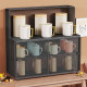 Sliding cabinet door water cup storage rack