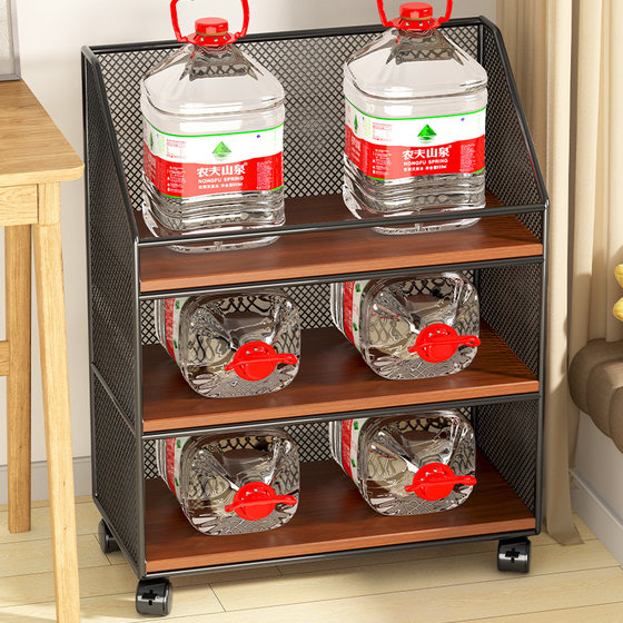 Storage rack tableside iron universal bookshelf removable