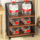 Storage rack tableside iron universal bookshelf removable