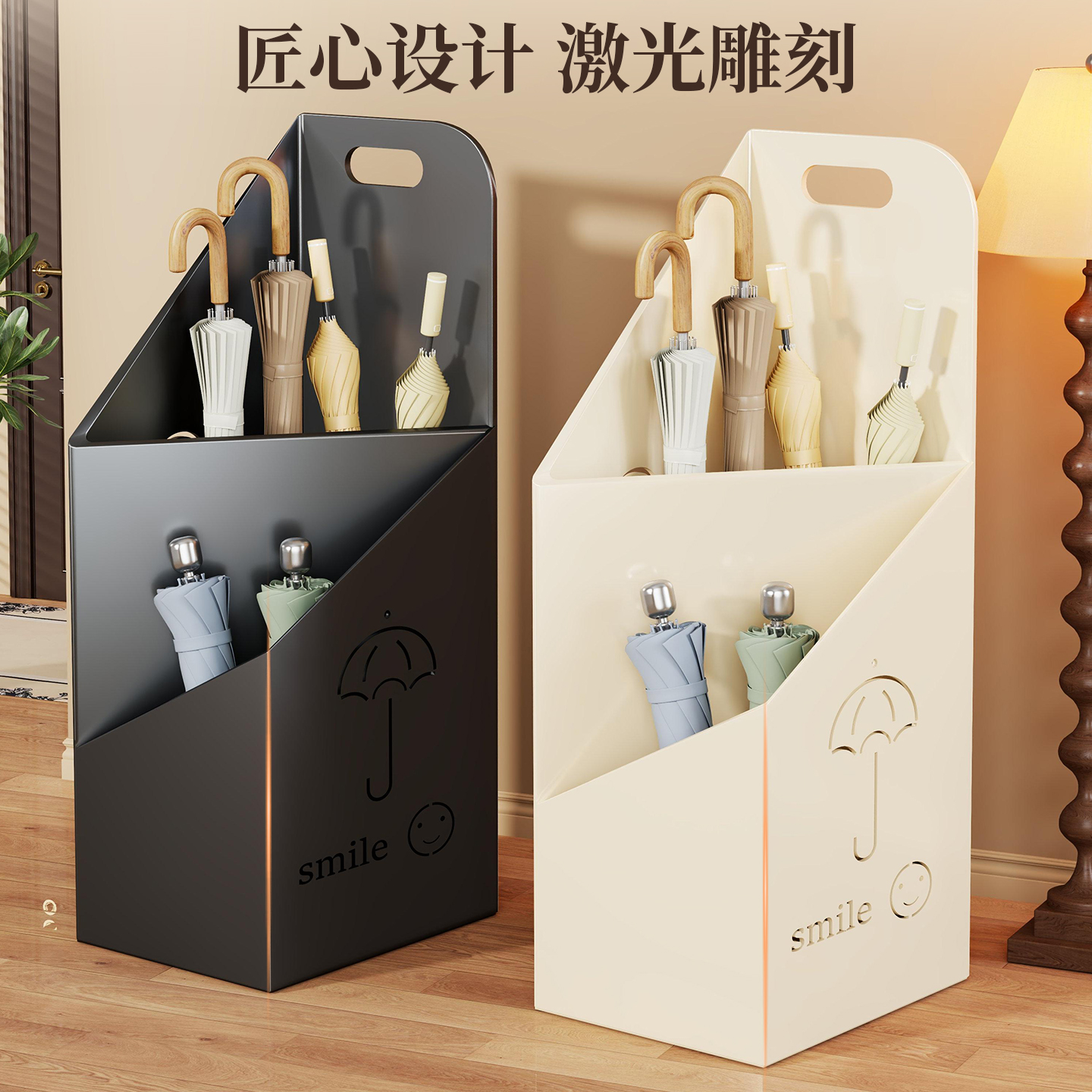 雨伞架家用门口放伞收纳架商用酒店大堂沥水架收纳桶家用放伞神器 - 图1