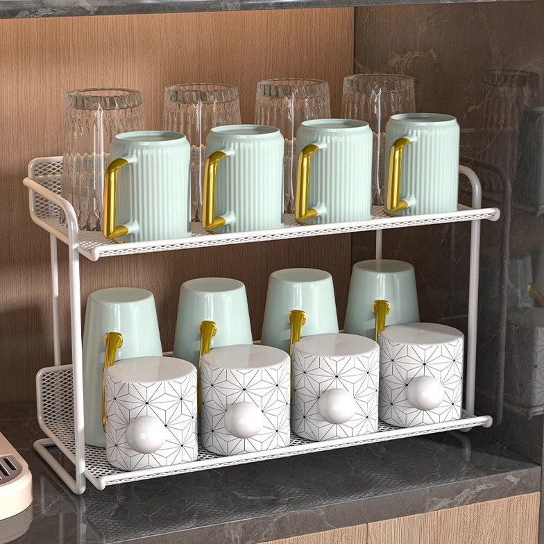 杯架家用台面多层水杯咖啡杯收纳架餐边柜茶杯茶具多功能置物神器,淘宝优惠券,粉丝福利购,淘宝优惠卷