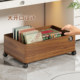 Solid wood book storage box removable