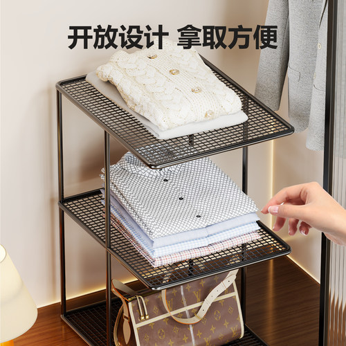 衣柜分层隔板柜内衣物收纳整理架卧室宿舍多功能橱柜分隔置物架子 - 图1