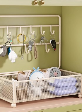 玄关钥匙收纳装饰盒摆件入户门口鞋柜上置物架桌面挂墙整理的神器