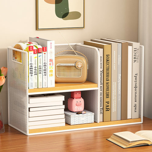 整理架书桌收纳置物架家用简易桌面书柜神器办公室桌多层书本架子 - 图2