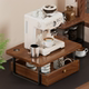 Solid wood coffee machine storage rack desktop cup