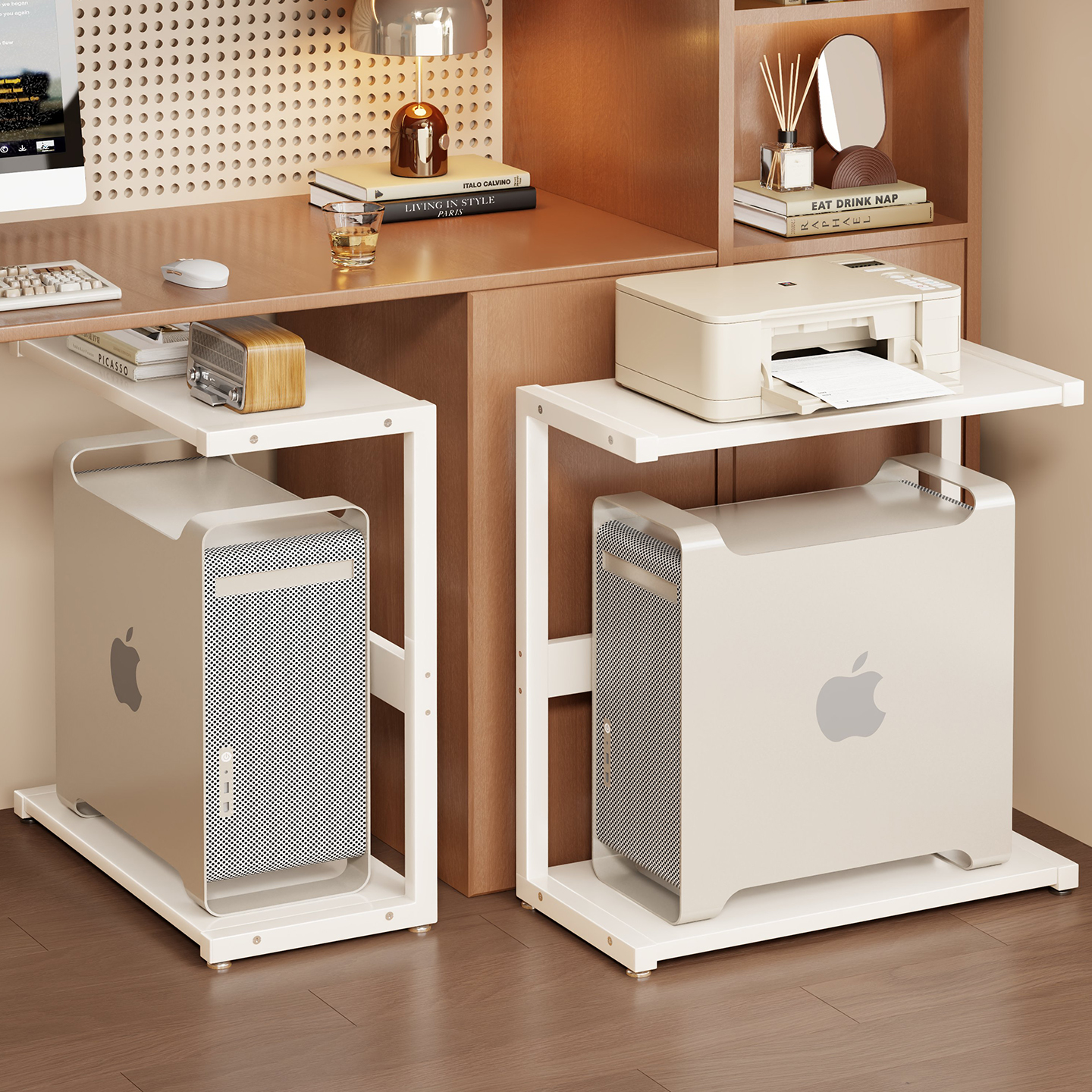 Desktop computer double layer chassis storage rack