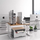 Printer desk double layer computer storage rack