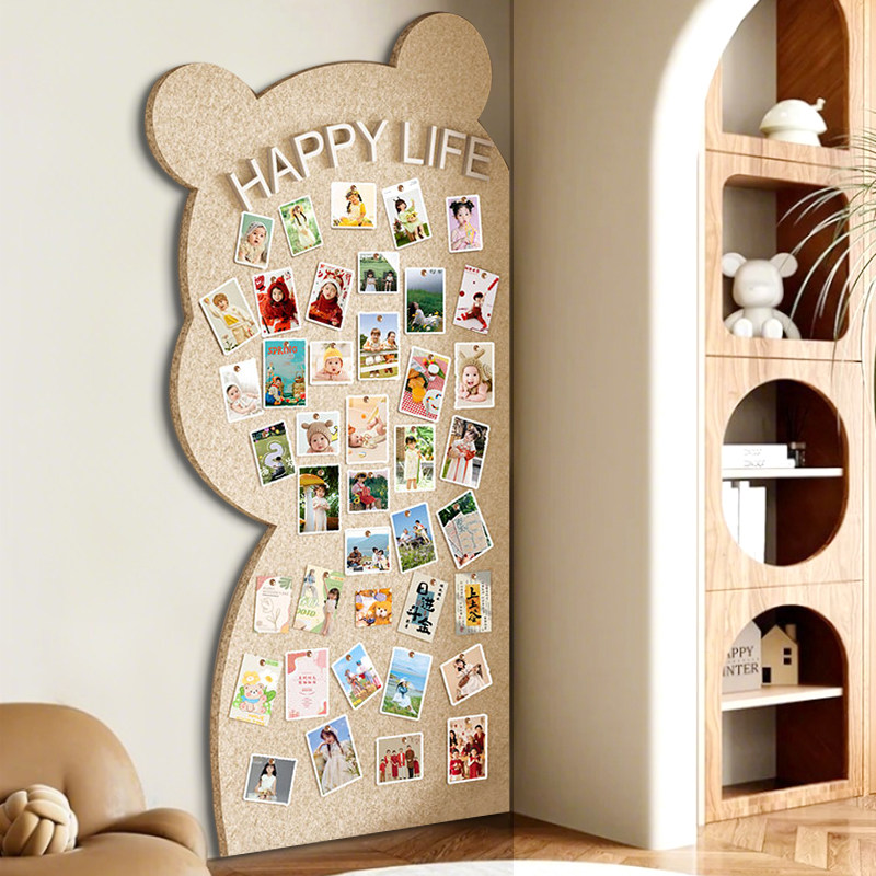 小熊毛毡板照片展示墙羊毛粘墙贴背景板创意墙面展示板相片墙diy装饰软木留言板幼儿园儿童作品展示墙荣誉墙,淘宝优惠券,粉丝福利购,淘宝优惠卷