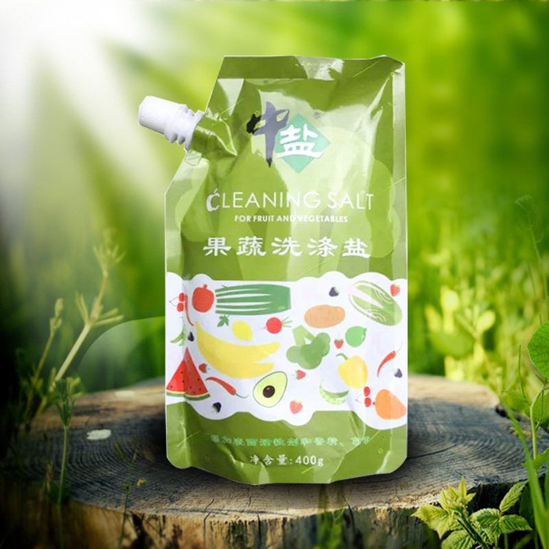 中盐正品天然果蔬清洗水果蔬菜海盐 中盐洗洁精