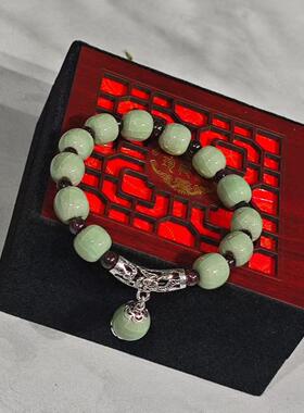DIY陶瓷汝窑手串汝瓷手链