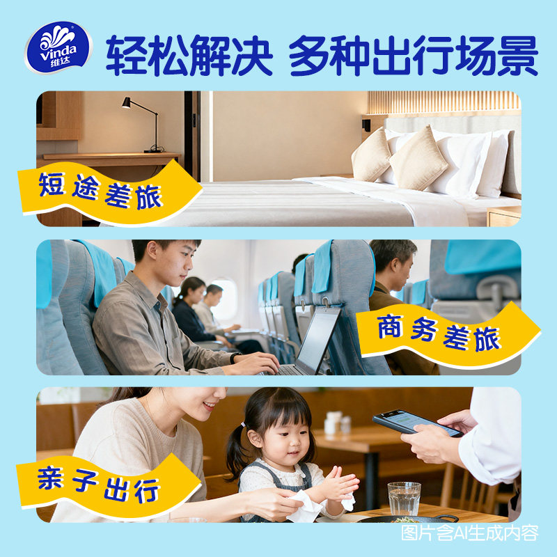 维达出游套组抽纸乳霜纸一次性洗脸巾湿巾湿厕纸小包纸巾随身便捷,淘宝优惠券,粉丝福利购,淘宝优惠卷