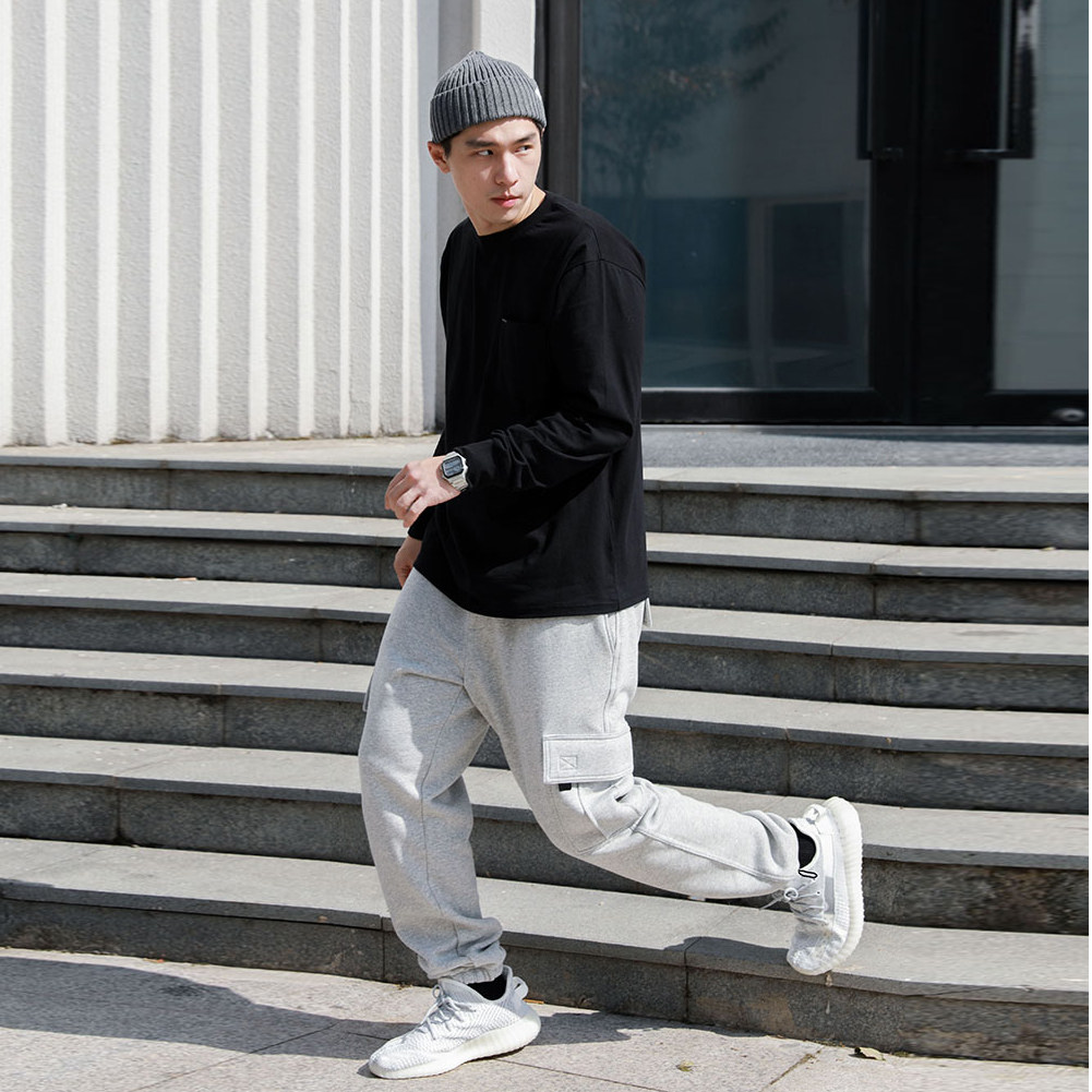 RADIUM秋冬韩版日系潮牌机能多口袋工装束脚裤针织运动抽绳卫裤男,淘宝优惠券,粉丝福利购,淘宝优惠卷