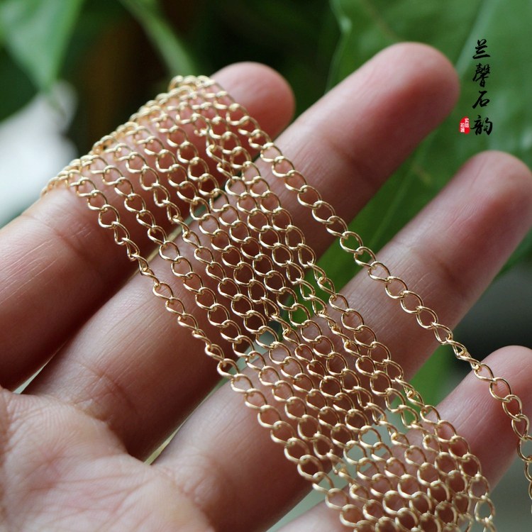 14K保色包金链条尾链  延长链 自制手链项链diy手工饰品 配件材料,淘宝优惠券,粉丝福利购,淘宝优惠卷