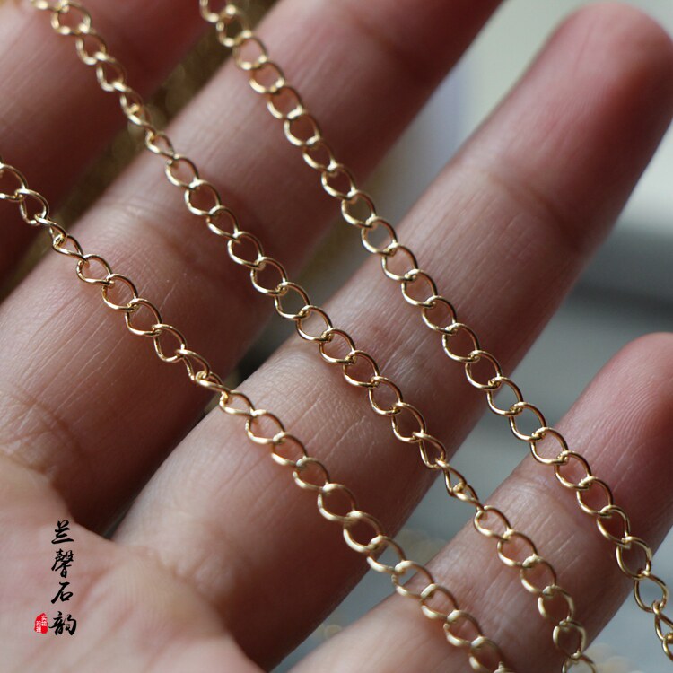 14K保色包金链条尾链  延长链 自制手链项链diy手工饰品 配件材料,淘宝优惠券,粉丝福利购,淘宝优惠卷