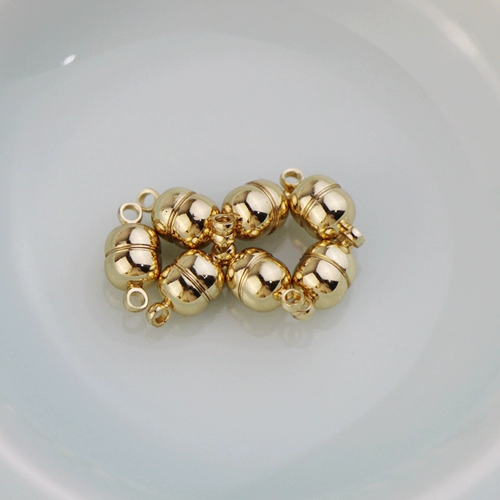 Медный магнитный браслет, ожерелье, 14 карат, золотой цвет, DIY, 6mm