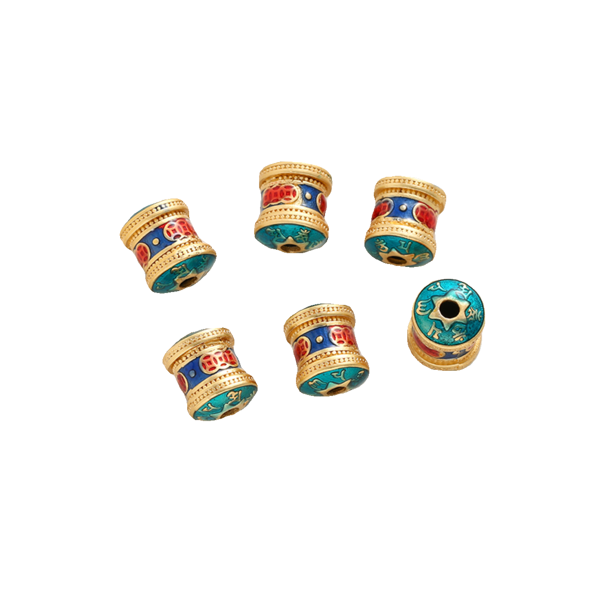 古法包金镀金滴油镂空桶珠鼓珠复古配饰diy手工串珠手链项链配珠,淘宝优惠券,粉丝福利购,淘宝优惠卷