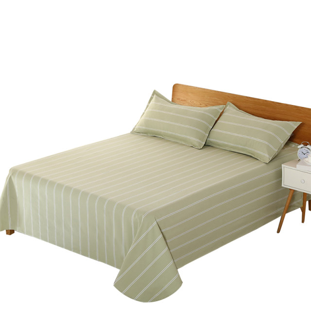 Foreign trade old coarse cloth bed sheet pure cotton thick double thick style nostalgic non-slip winter