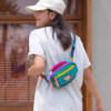Ruosu Liangpin Outdoor Contrast Color Crossbody Sports Women's Chest Bag