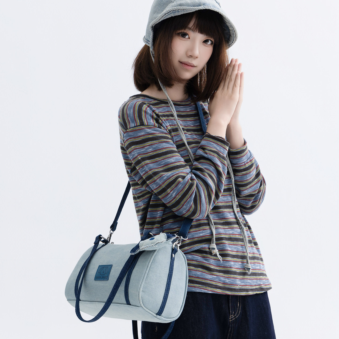 若素良品2026新款可爱女牛仔斜挎手提单肩波士顿包休闲通勤枕头包,淘宝优惠券,粉丝福利购,淘宝优惠卷