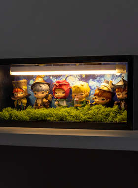 泡泡玛特小王子小野展示盒立体相框展示场景装饰盲盒收纳防尘玻璃