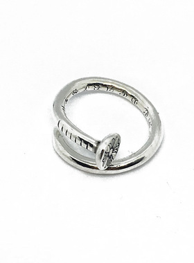 牌克罗饰品潮牌实心尾戒个性钉子男女十字架尾指戒指925纯银指环