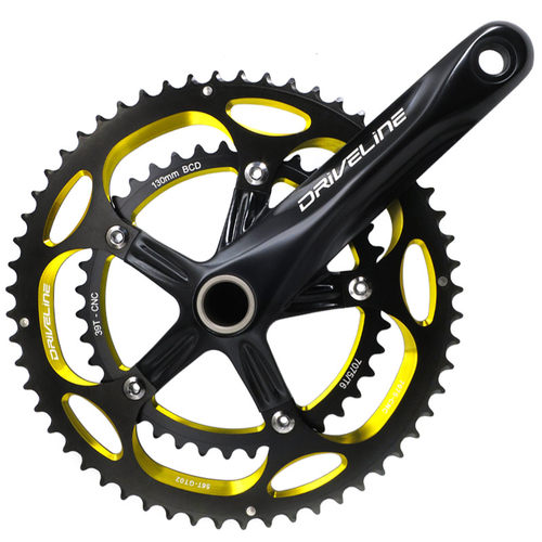DRIVELINE公路车折叠车 一体式铝合金CNC双色阳极53/39牙盘56/42 - 图1