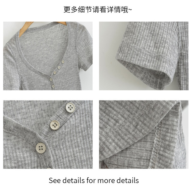 ຮ້ອນສາວບາງ linen ຝ້າຍຮອບຄໍ slim ສັ້ນ sleeve t-shirt ສໍາລັບແມ່ຍິງ