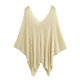 ເສື້ອຢືດສະໄລ້ຮັດຄໍ V-neck bat-sleeve silhouette knitted sweater slimming top for women