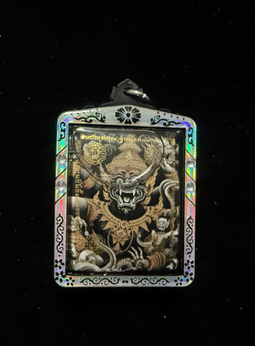 泰国佛牌 镭射外壳鬼王吊坠 项链配饰