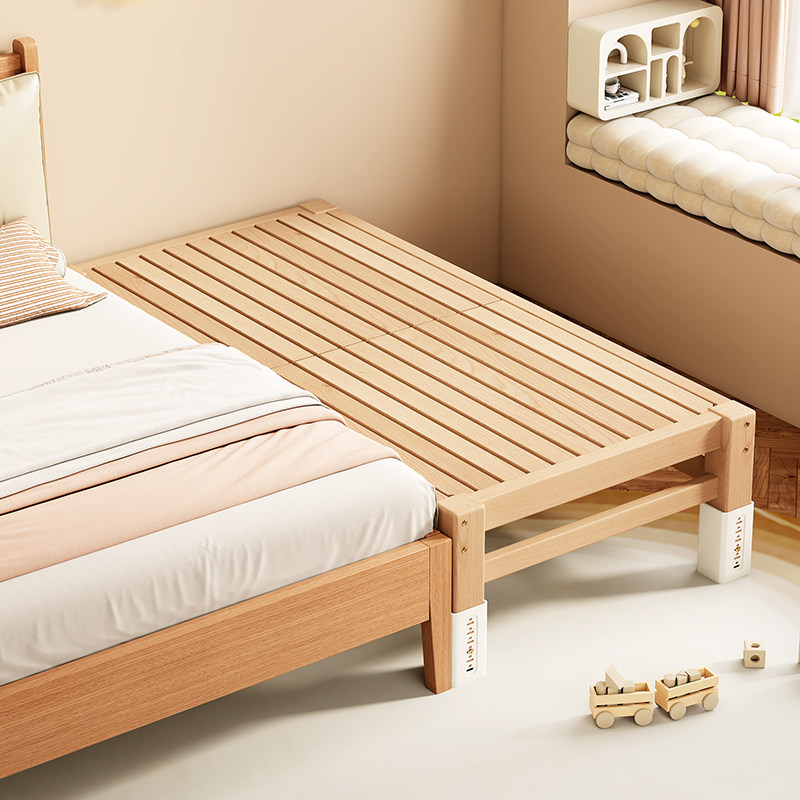 可定做实木儿童床拼接床带护栏加长加宽婴儿床边小床拼接大床包邮,淘宝优惠券,粉丝福利购,淘宝优惠卷