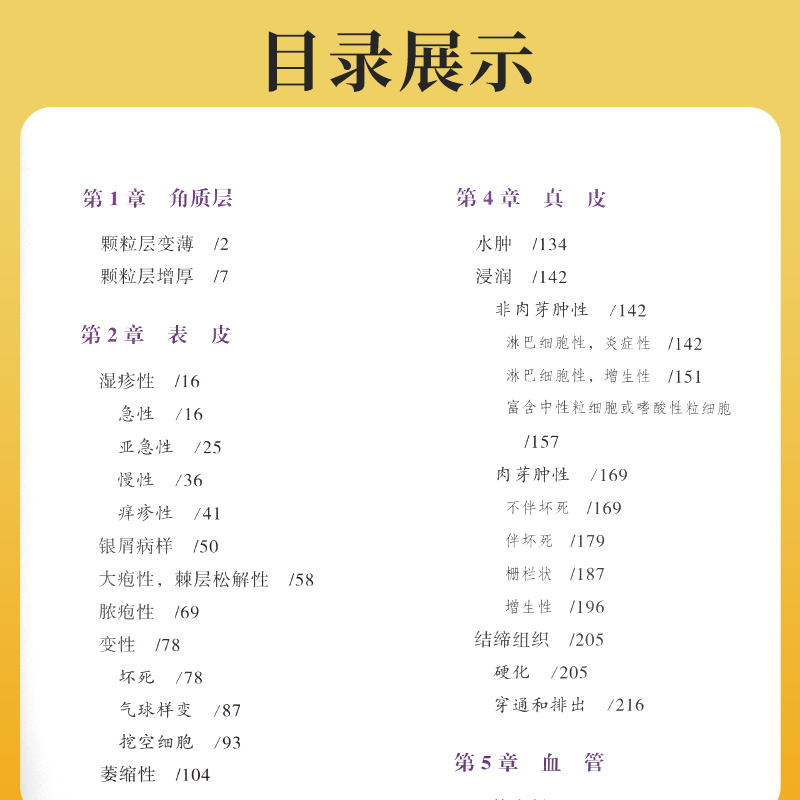 炎症性皮肤病临床病理学鉴别诊断图谱 表皮真皮皮下脂肪各层的病理表现排序常见皮肤病理学鉴别诊断治疗病理科皮肤科医生适用书籍 - 图1