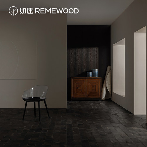 REMEWOOD欧洲橡木黑色化变工艺实木复合地板全桦环保基材地暖专用 - 图0