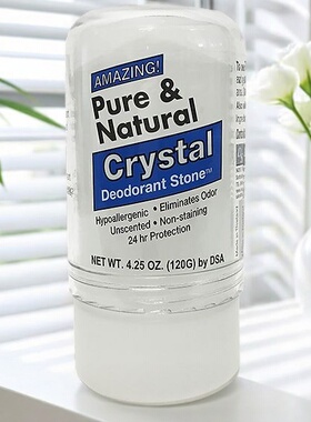Pure&Natural 矿物净味水晶大支装120克持久香氛止汗便携天然无味