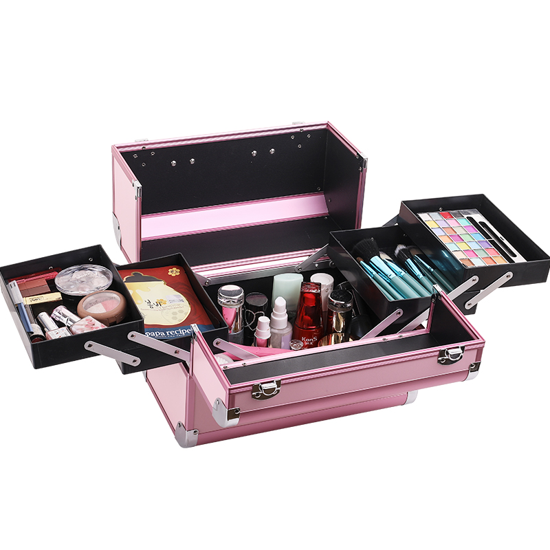 多层手提化妆箱专业纹绣美甲彩妆美容美发化妆包工具箱跟妆箱 - 图3