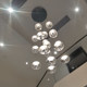 Duplex building villa hollow living room chandelier duplex building large hollow chandelier loft apartment crystal star lamps
