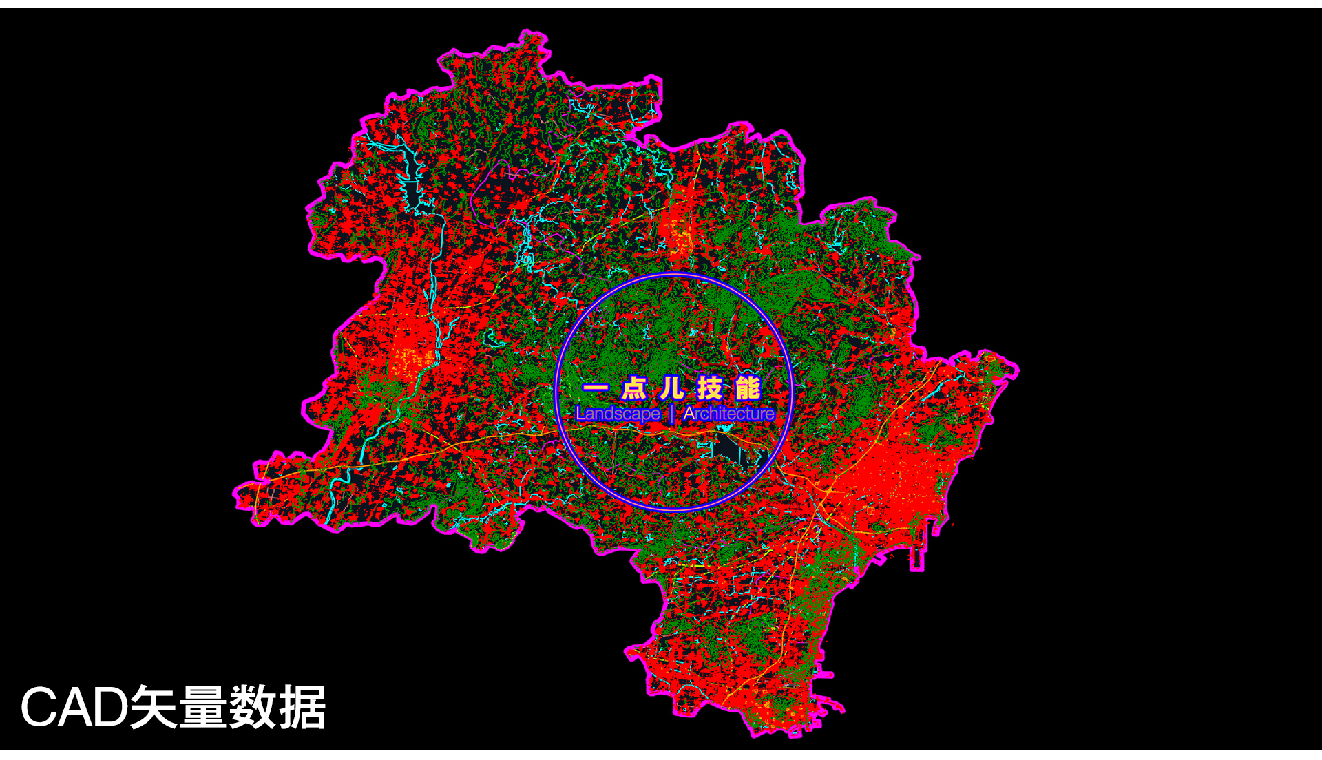 日照城市GIS数据SHP矢量建筑用地CAD绿地路网水系行政区划POI DEM - 图0