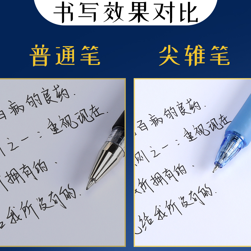 晨光光年之外高颜值文具笔ins日系按动式黑笔正品按动笔颜值高速干中性笔简约风可爱行星笔ST尖锥学生用考试 - 图1