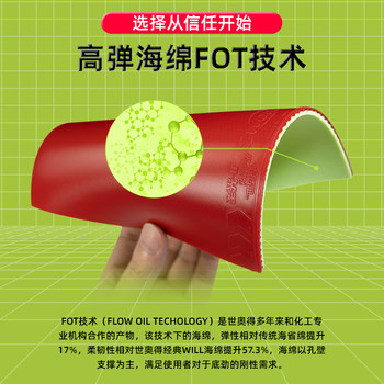 ລຸ້ນໃໝ່ຂອງ Shengguang 2 tennis sponge cover semi-sticky forehand ແລະ backhand universal speed attack ຢາງຢາງທີ່ມີຄວາມຍືດຫຍຸ່ນສູງ