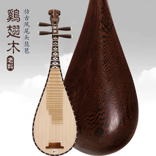 民音专业琵琶红木鸡翅木花梨木琵琶乐器初学入门教学成人琵笆乐器 - 图0