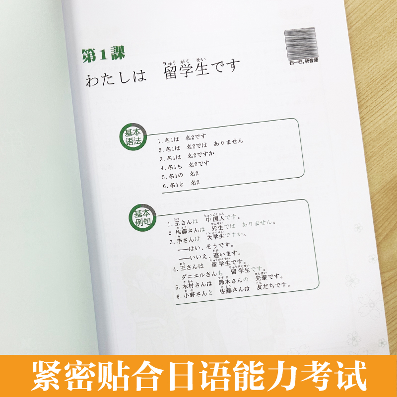 新编日语教程1教程+练习册初级语法单词会话standard标准零基础高中五十音自学大学日本语华东理工大学出版社高考日语教材-图1