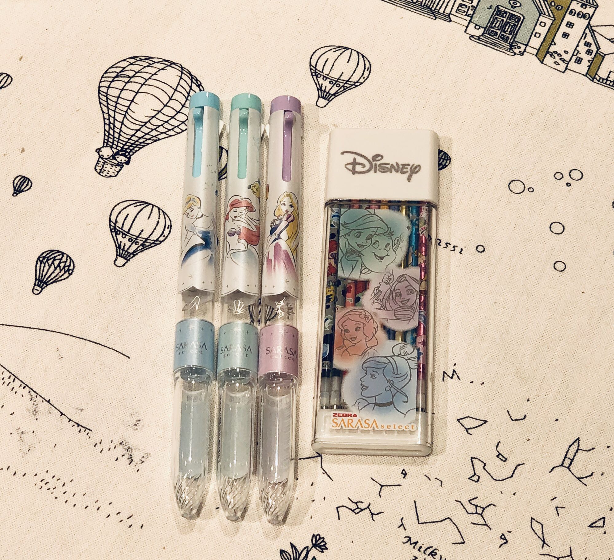 日本斑马迪士尼公主限定中性笔模块笔套装笔芯 - 图2
